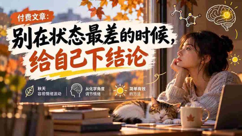 【无水印】某付费文章：别在状态最差的时候，给自己下结论-湘创网