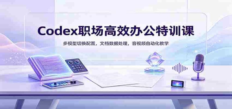 Codex职场高效办公特训课：多模型切换配置，文档数据处理，音视频自动化教学-湘创网