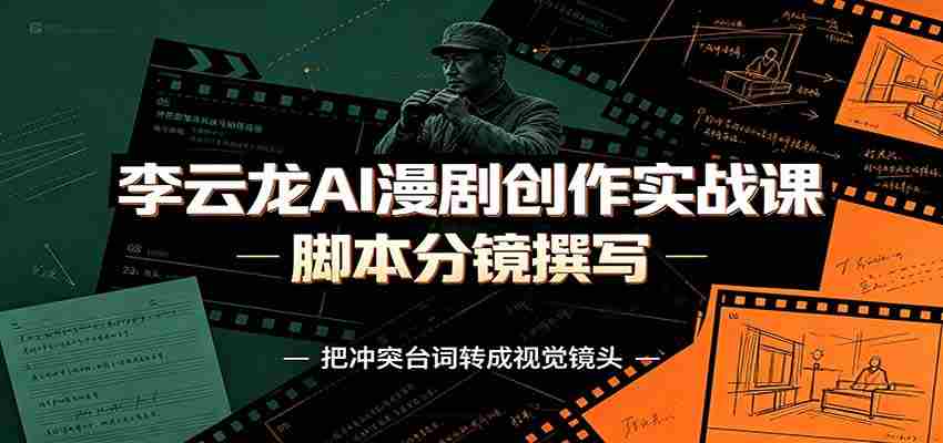 李云龙AI漫剧创作实战课：角色人设还原，脚本分镜撰写，AI漫剧成片完整制作教学-湘创网