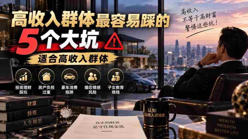 (20289期)付费文章:高收入群体最容易踩的5个大坑,适合高收入群体-湘创网