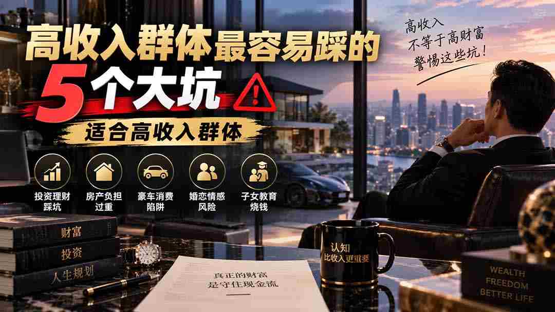 （20289期）付费文章：高收入群体最容易踩的5个大坑，适合高收入群体-湘创网