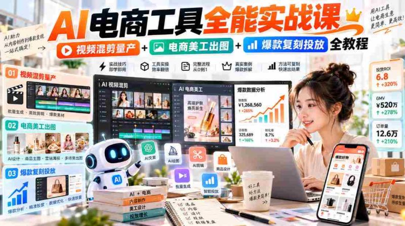 揭秘AI电商神器,一站式视频剪辑、美图制作与爆款打造全攻略-湘创网