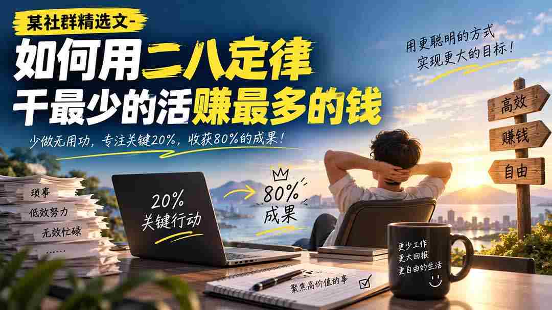某社群精选文-如何用二八定律干最少的活赚最多的钱-湘创网