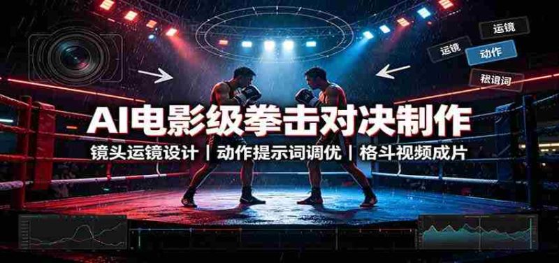 AI电影级拳击对决制作：镜头运镜设计，动作提示词调优，格斗视频成片-湘创网