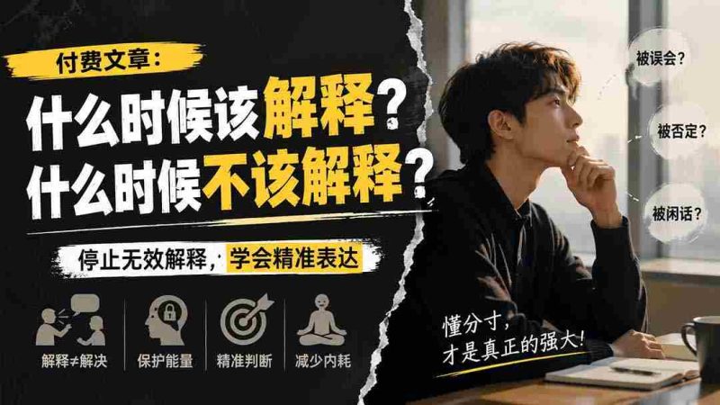 (20223期)付费文章:什么时候该解释?什么时候不该解释?-湘创网