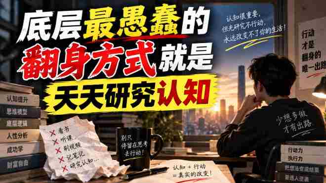 付费文章:底层最愚蠢的翻身方式就是天天研究认知-湘创网