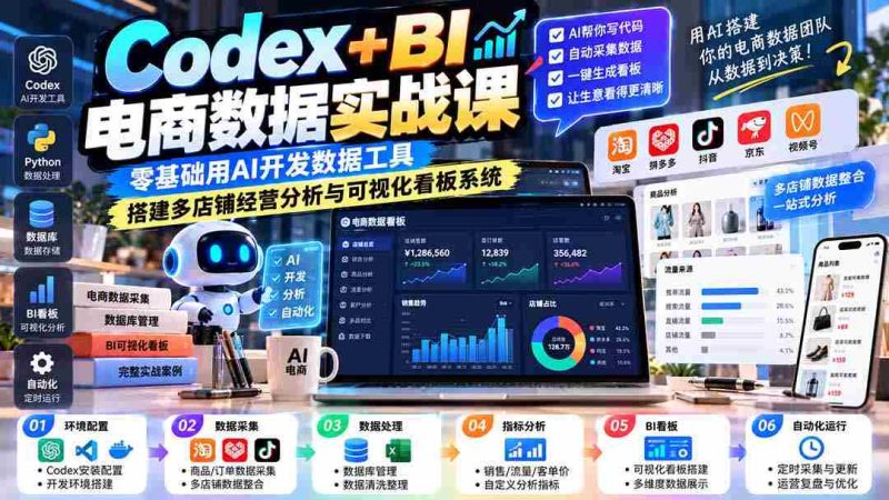 AI赋能电商数据深度解析：新手快速掌握，打造智能多店经营监控平台-湘创网