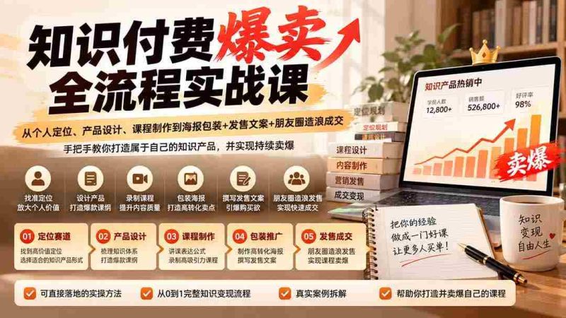 揭秘知识付费热销秘诀:从个人品牌塑造到课程打造,一站式掌握营销与成交策略-湘创网