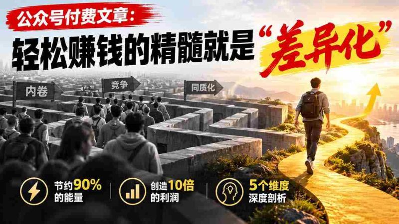 揭秘公众号盈利之道：差异化内容，轻松实现财富增长-湘创网