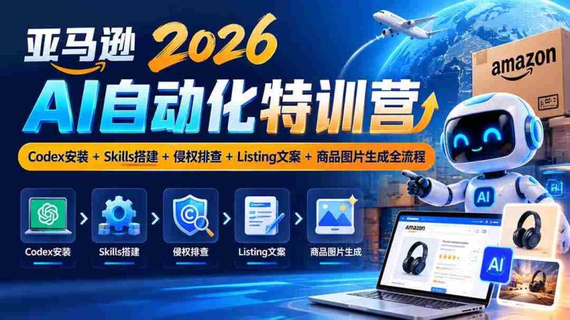 2026年亚马逊AI自动化特训营：10月集结，一网打尽Codex部署、Skills构建、版权审查、商品描述与图片制作全攻略-湘创网