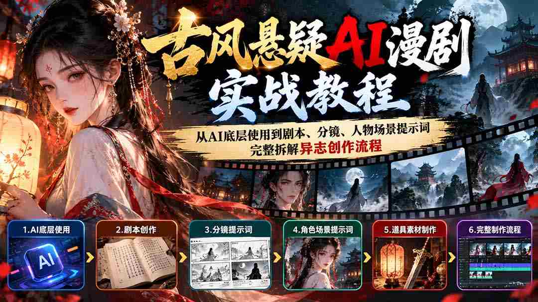 AI赋能古风悬疑剧创作攻略：深度解析AI应用、剧本撰写、分镜设计及场景提示词，揭秘完整剧情制作步骤-湘创网