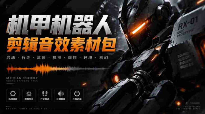 探寻机甲音效秘境:精选机器人变形能量移动音效,汉化无损素材大集合,Boom Library Mechs&Robots倾情呈现-湘创网
