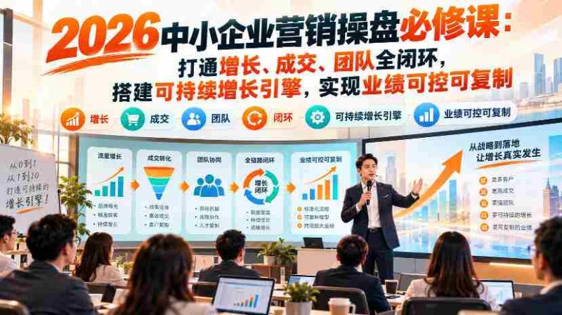 2026年中小企业营销攻略秘籍:全方位构建增长链、成交链、团队链,打造持续增长动力,确保业绩稳定与复制-湘创网