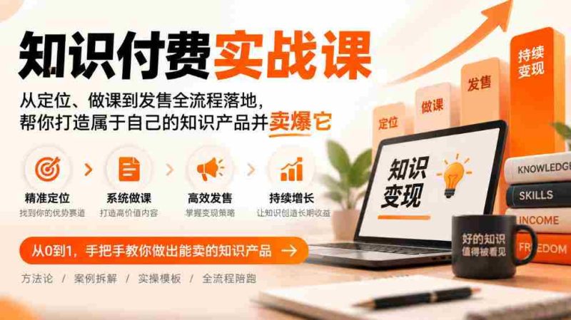 全方位知识付费攻略：从课程定位到成功发售，教你打造爆款知识品牌-湘创网