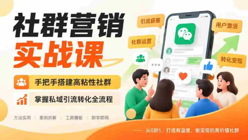 实战解析:教你一步步构建紧密社群,精通私域流量导入与转化技巧-湘创网
